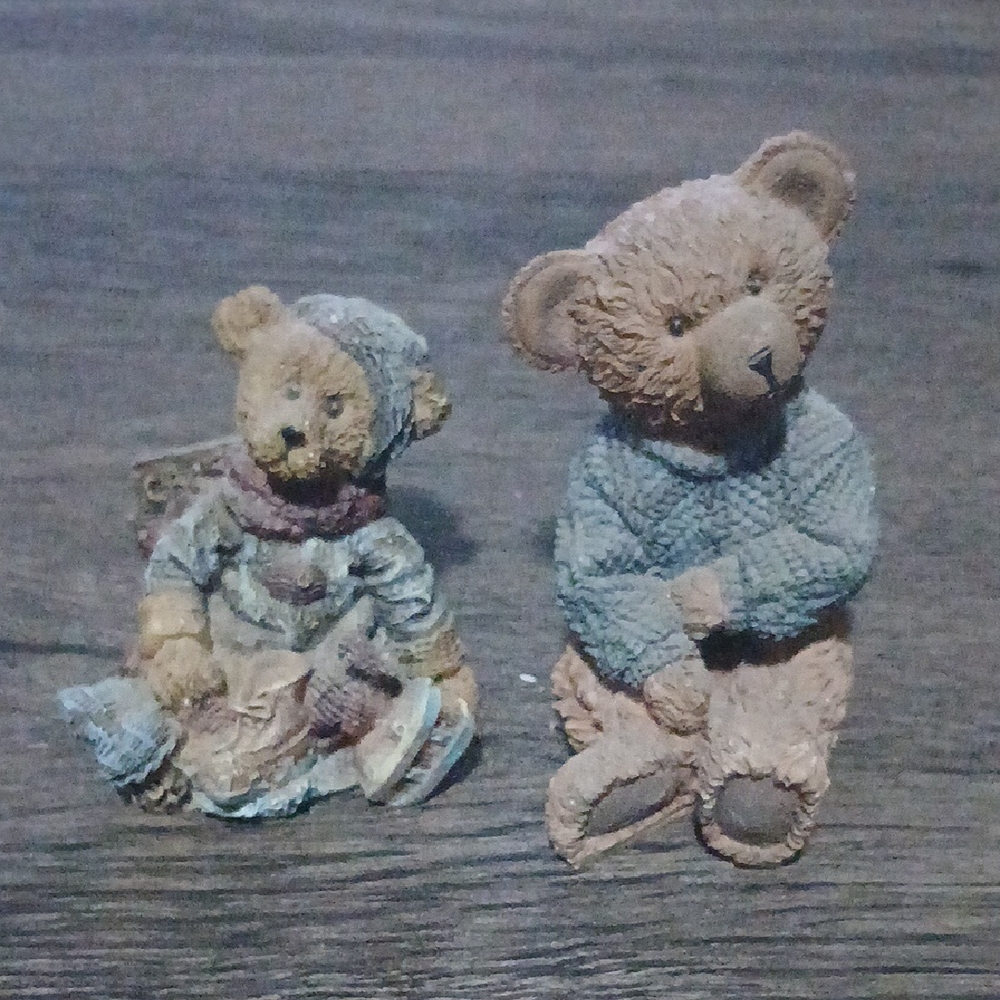 Adorable Bear Figurines Set